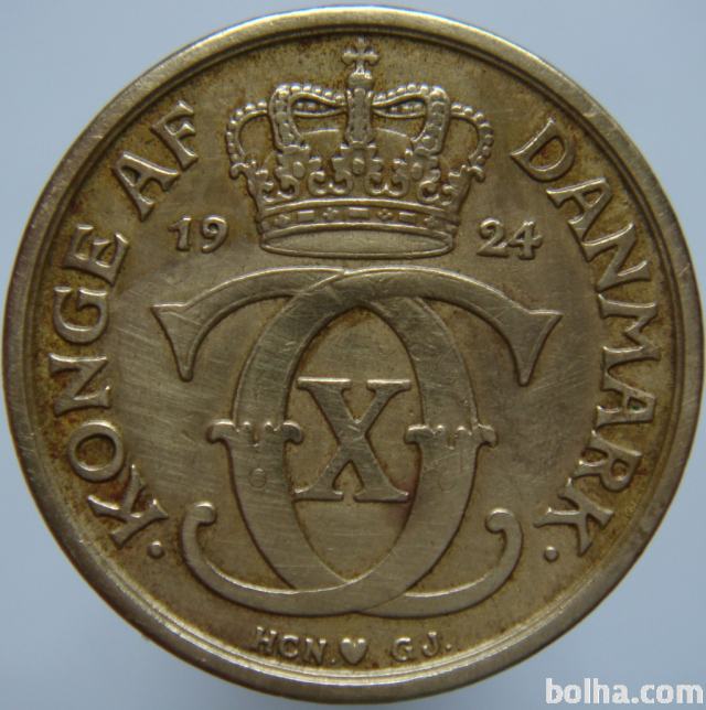 LaZooRo: Danska 1/2 Krone 1924 VF