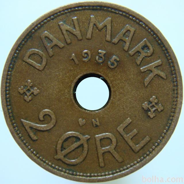 LaZooRo: Danska 2 Ore 1935 XF/UNC