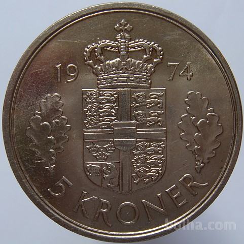 LaZooRo: Danska 5 Kroner 1974 UNC
