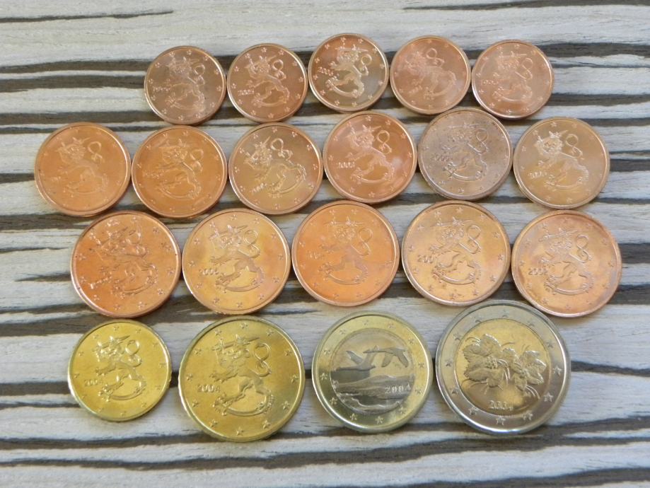 Finska - lot 20 različnih kovancev