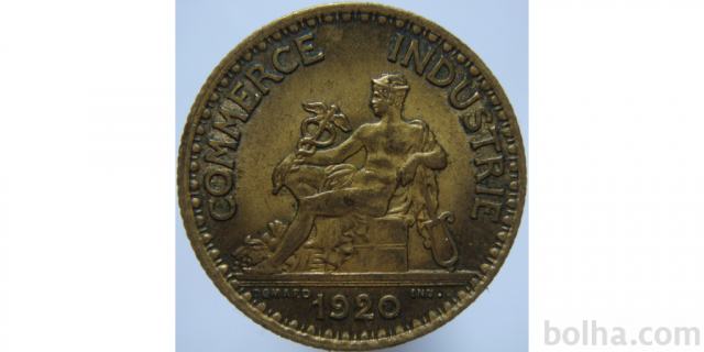 LaZooRo: Francija 1 Franc 1920 XF/UNC