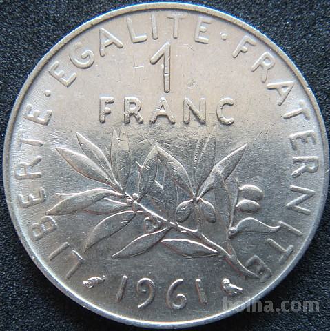 LaZooRo: Francija 1 Franc 1961 UNC a