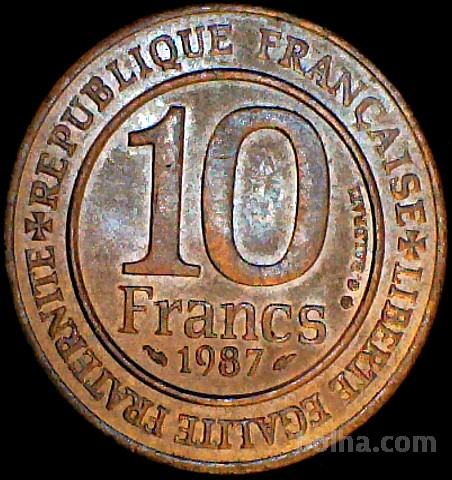 LaZooRo: Francija 10 Francs 1987 UNC Hugo Capet
