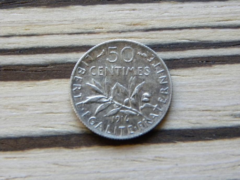Francija 50 centimes 1916