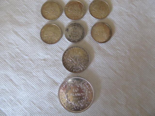Francija srebrniki, naložba srebro, 1 frank, 5 frankov, 10, frankov