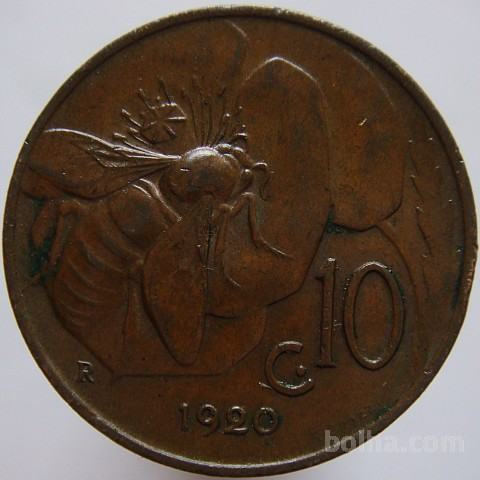 LaZooRo: Italija 10 Centesimi 1920 R VF/XF