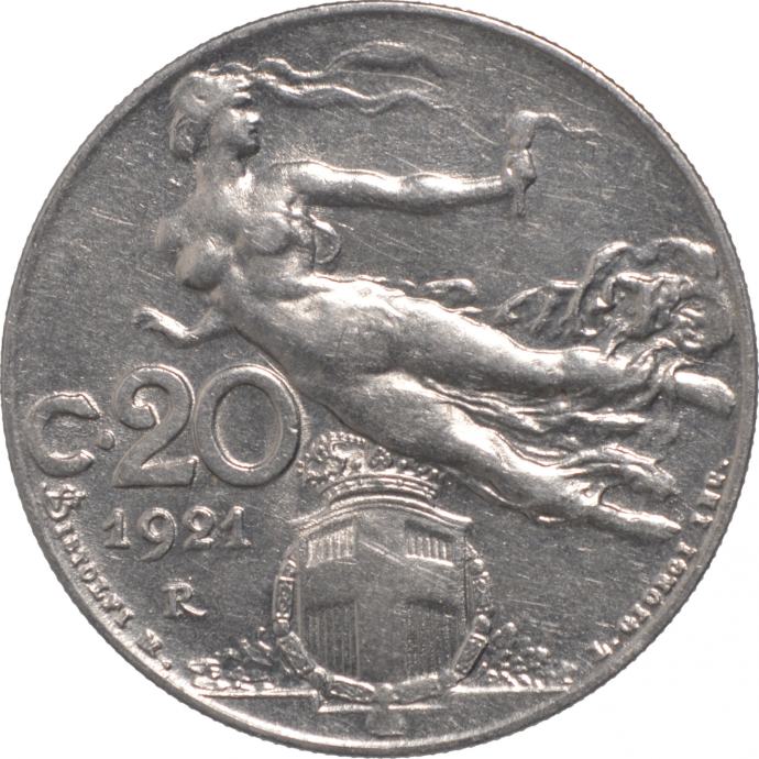 Italija 20 Centesimi 1921 R [003615]