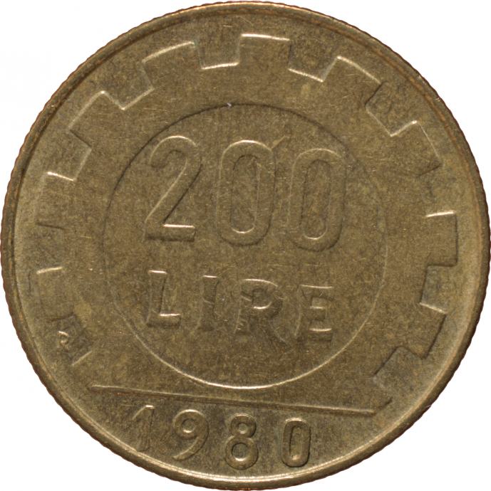 Italija 200 Lire 1980 R [005786]