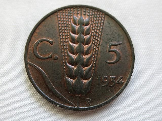 ITALIJA 5 centesimi 1934 UNC