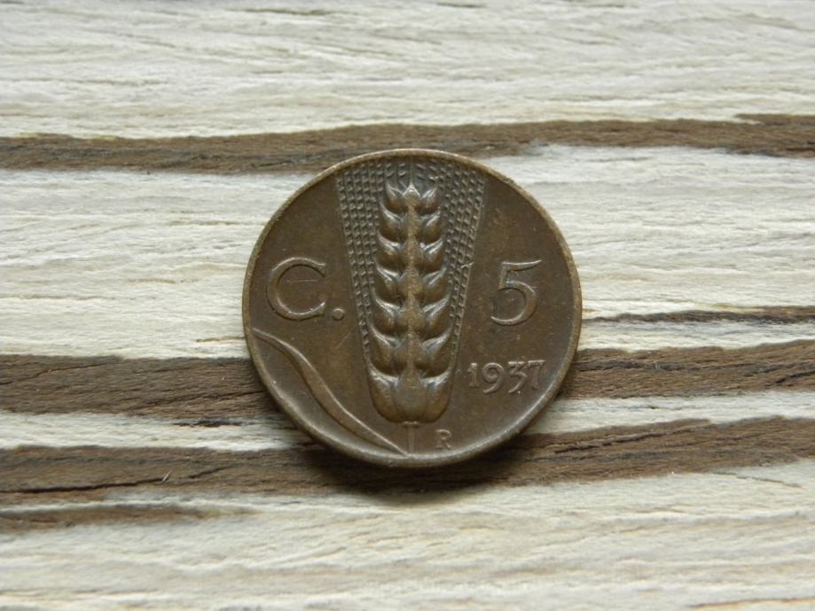 Italija 5 centesimi 1937