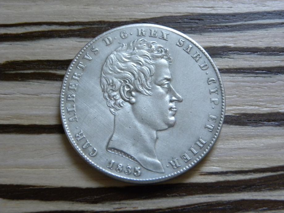 Italija 5 lir 1835 (ni original)