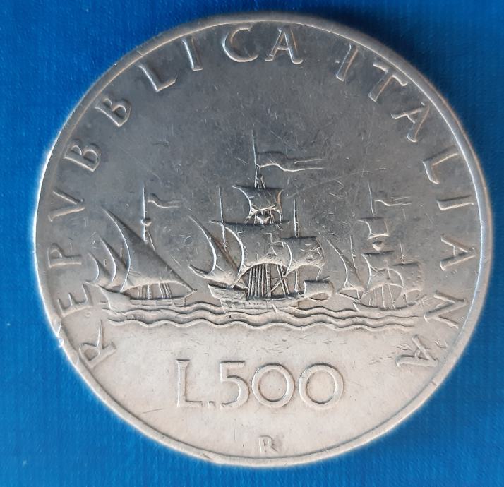 ITALIJA 500 lire 1961 srebrnik