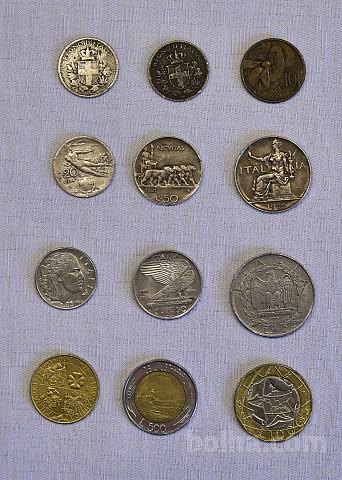 Italija, kovanci med 1909 in 1999