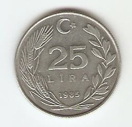 KOVANCI 1,5,25,50,100 lir Turčija