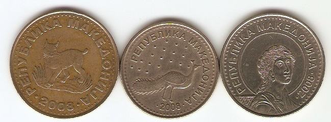 KOVANCI 5,10,50 denari 2008 Makedonija