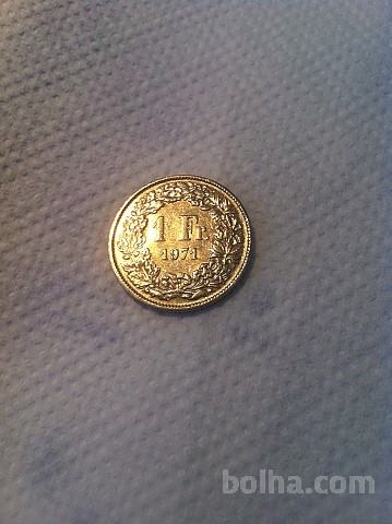 kovanec 1 Franc, 1971, Helvetia, naprodaj
