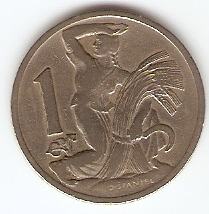 KOVANEC 1 krona 1922 Češkoslovaška