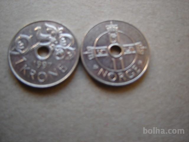 KOVANEC 1 krona 1997 Norveška