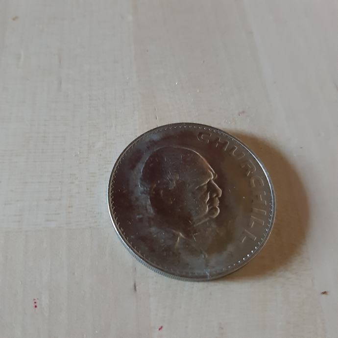 Kovanec Velika Britanija 1 krona 1965 Churchill