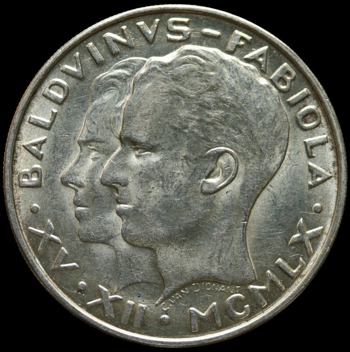 LaZooRo: Belgija 50 Francs 1960 UNC – srebro