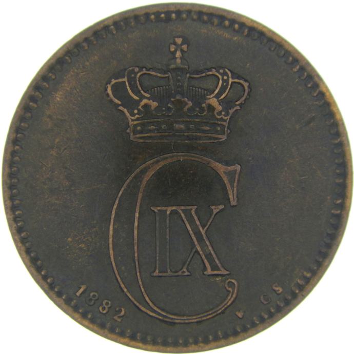 LaZooRo: Danska 5 Ore 1882 XF Redek