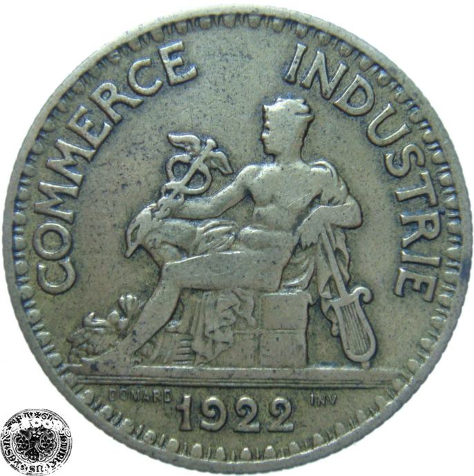 LaZooRo: Francija 2 Francs 1922 XF a