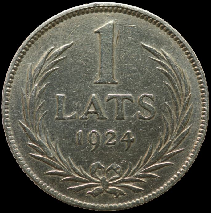 LaZooRo: Latvija 1 Lats 1924 VF / XF - srebro