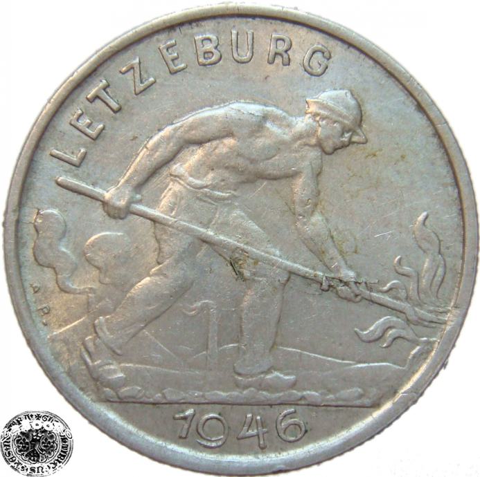 LaZooRo: Luksemburg 1 Franc 1946 XF
