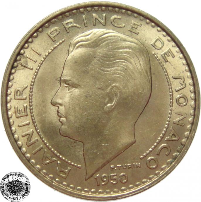 LaZooRo: Monako 10 Francs 1950 UNC  a