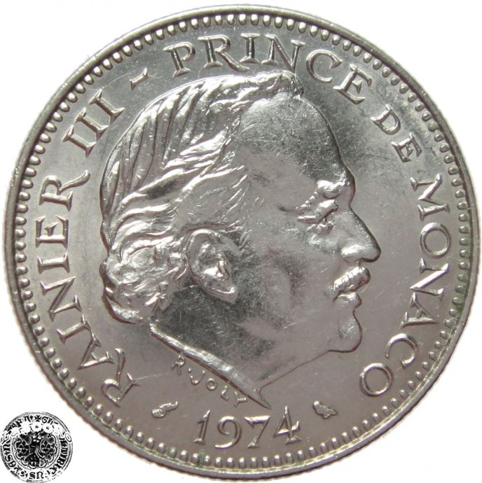 LaZooRo: Monako 5 Francs 1974 UNC