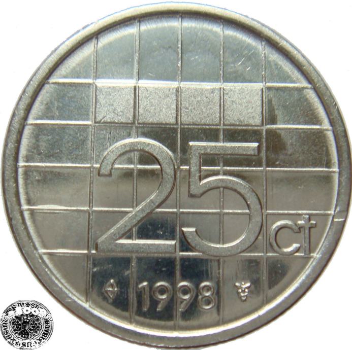 LaZooRo: Nizozemska 25 Cents 1998 XF