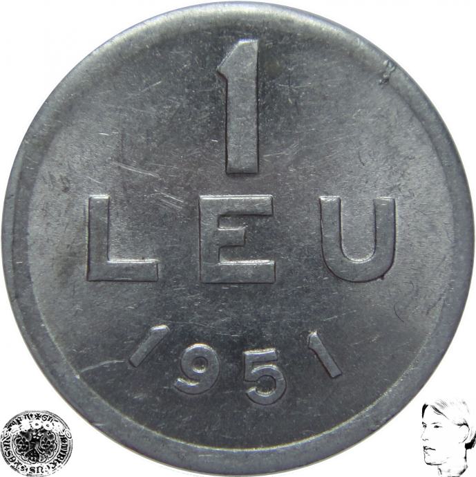 LaZooRo: Romunija 1 Lei 1951 UNC