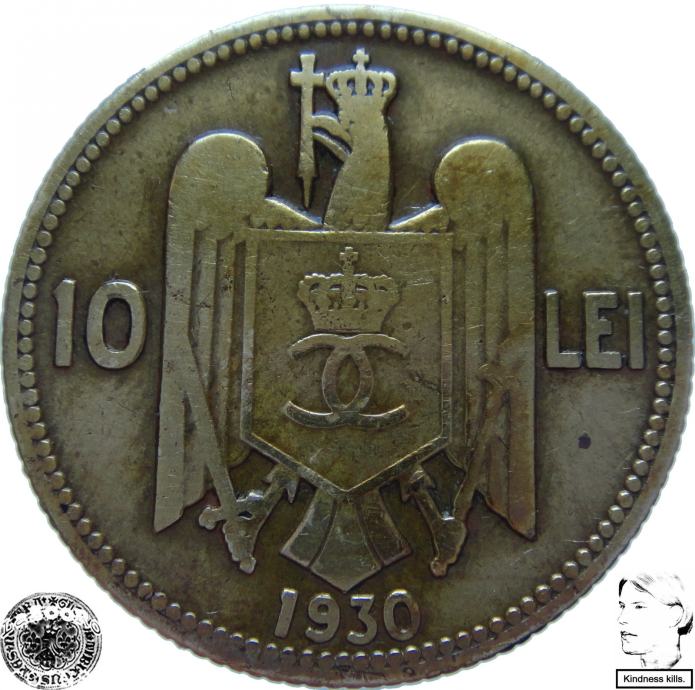 LaZooRo: Romunija 10 Lei 1930 VF/XF