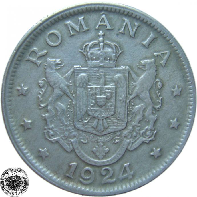 LaZooRo: Romunija 2 Lei 1924 XF b