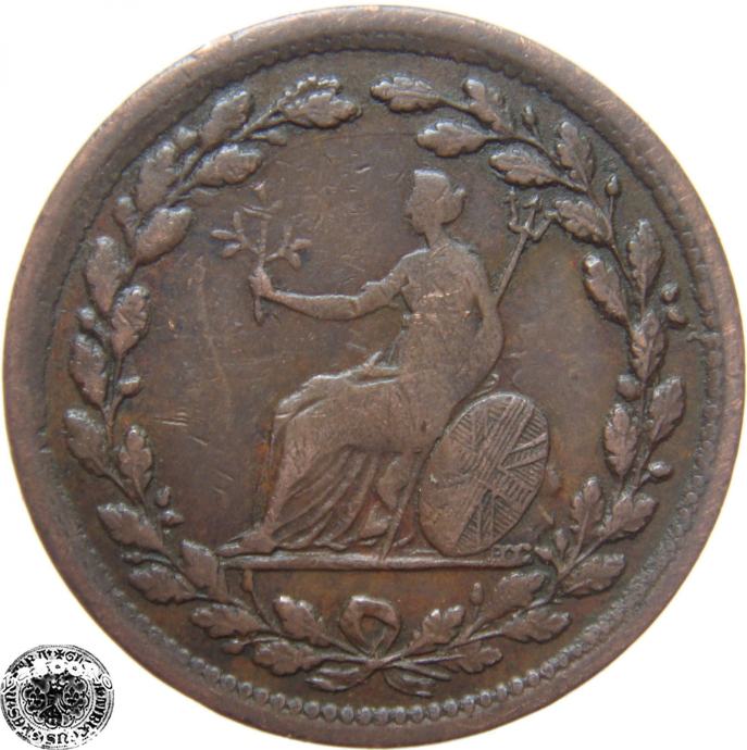 LaZooRo: Velika Britanija Merkur 1/2 Penny 1809/10 VF