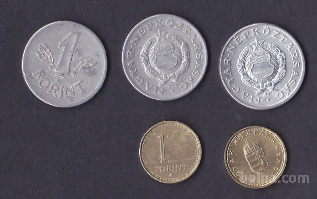 MADŽARSKA - 1 forint 8 različnih kovancev