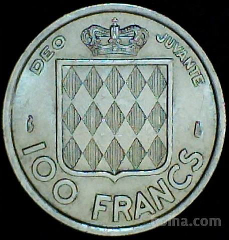 Monako 100 Francs 1956 VF/XF  a