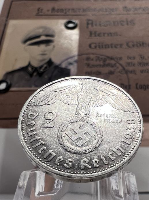 NAZI SREBRNIKI 2 in 5 REICHSMARK NEMŠKE MARKE
