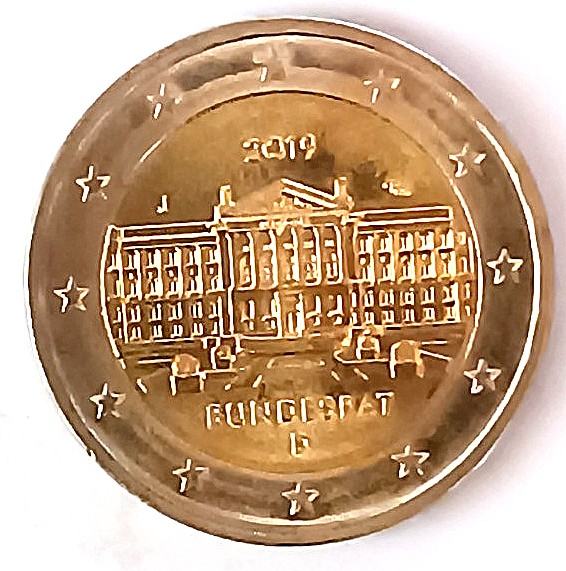 Nemčija, 2 evra, spominski kovanec 2019 (Bundesrat)