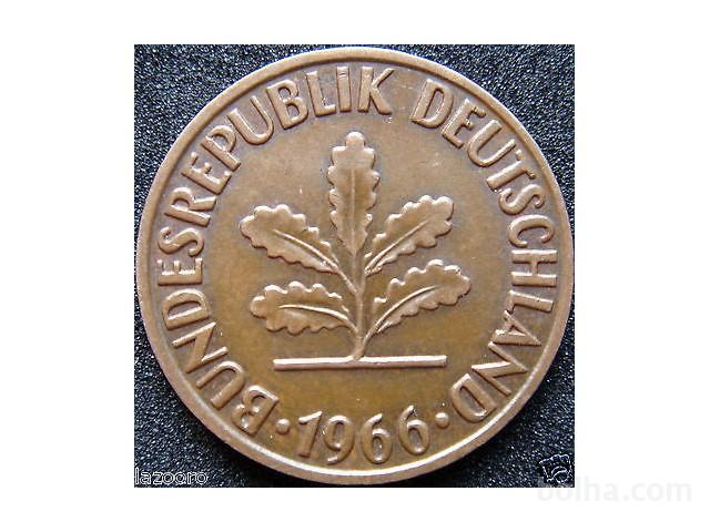 LaZooRo: Nemčija 2 Pfennig 1966 D XF/UNC