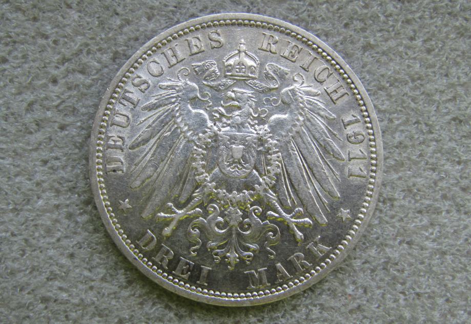 Nemčija 3 marke 1911a