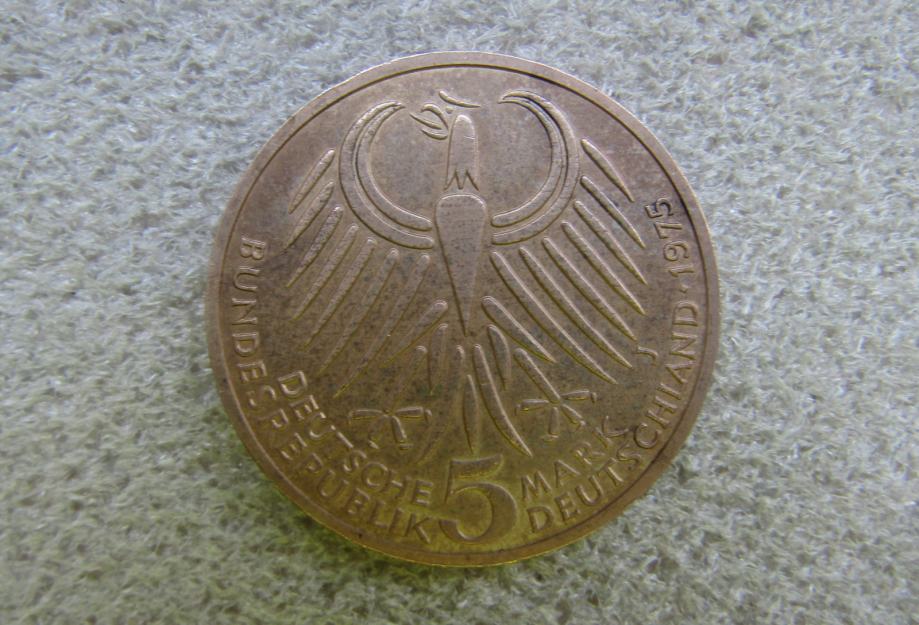 Nemčija 5 mark 1975j