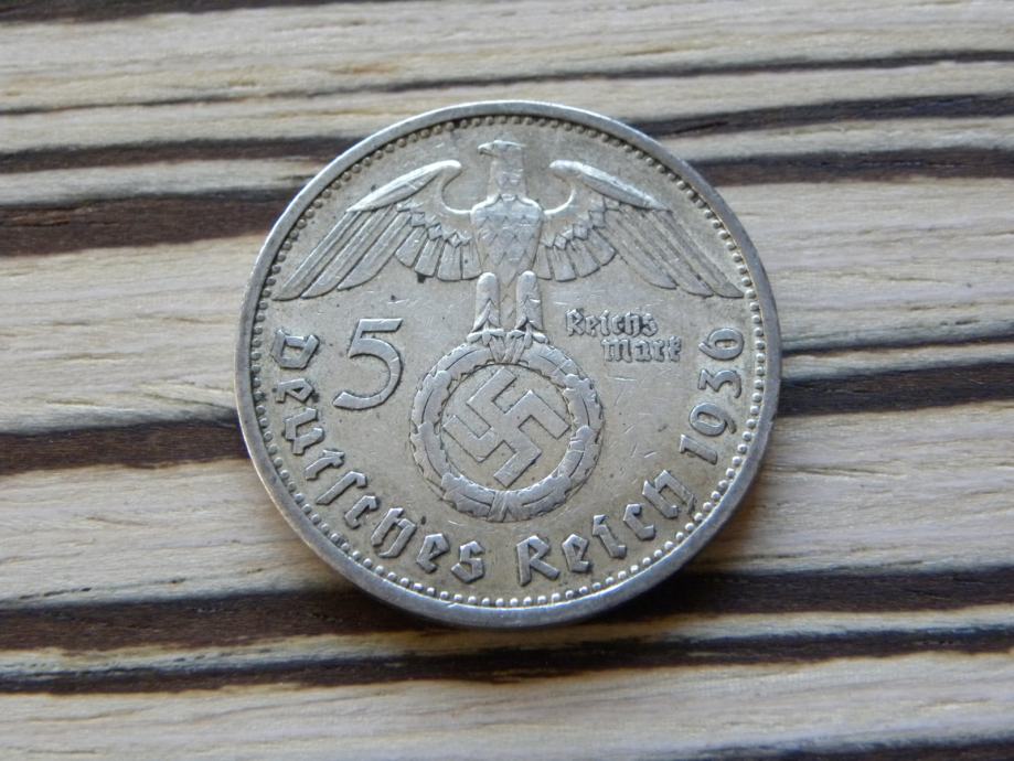 Nemčija 5 Reichmark 1936 A