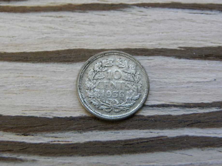 Nizozemska 10 cents 1936
