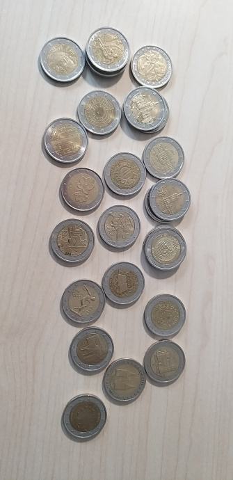 Prodam različne kovance v vrednosti 2 EUR