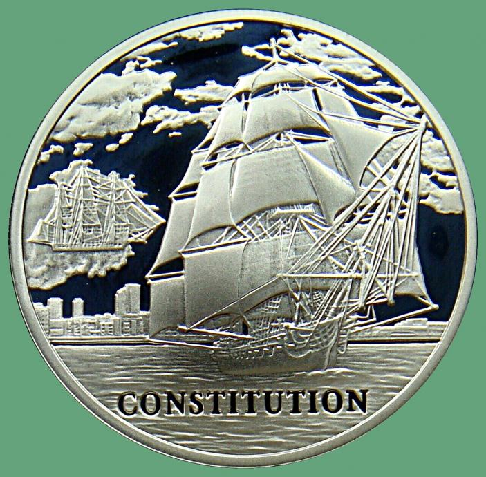 Prodam srebrnik najstarejše jadrnice na svetu »CONSTITUTION«
