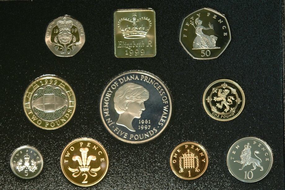 Royal Mint Proof Coin Set DELUX IZVEDBA IZ LETA 1999