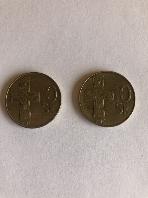 Slovaška kovanci 10 kron 1993 - 1994
