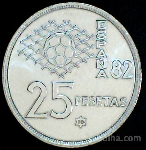 LaZooRo: Španija 25 Pesetas 1980 UNC