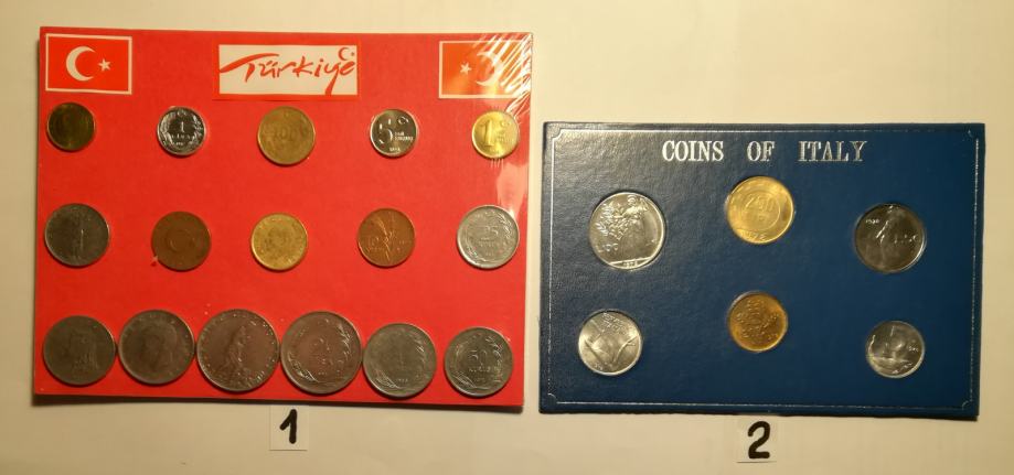 Seta spominskih  kovancev Europe (Turčija, Italija)